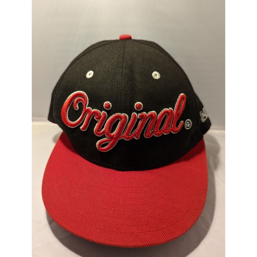 ORIGINAL KR3W SNAPBACK Trucker Hat Baseball Cap Vintage Lid Red Black Embroidery
